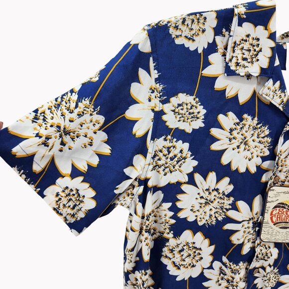 C&C California Mens Medium Short Sleeve Floral Button Up Shirt NEW - Picture 2 of 8